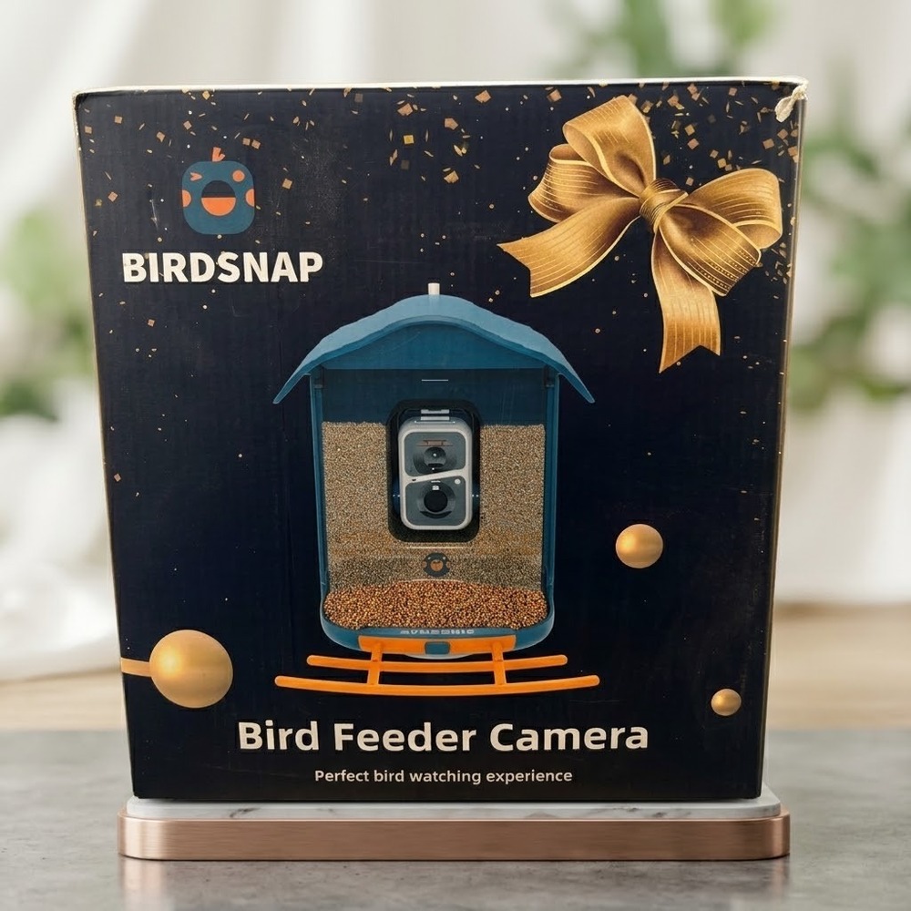 Birdnap Smart Bird Feeder Camera Wireless Outdoor AI Identification Blue 1.8L